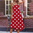 thumbnail image 4 of LNGOOR Robe d'Été Décontractée pour Femmes Sans Manches, Ourlet en Pointe, Robe Midi Fluide à Bretelles, Robe de Plage pour les Vacances, 4 of 6