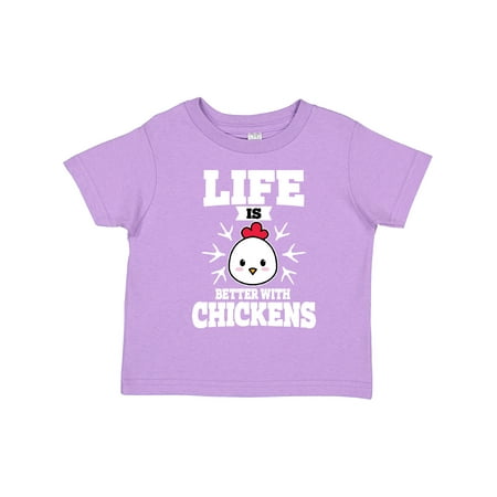 

Inktastic Life is Better with Chickens Gift Toddler Boy or Toddler Girl T-Shirt