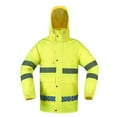 thumbnail image 4 of Men's Rain Suit High Visibility Reflective Work Rain Jacket Pants for All Sport Farm Fishing Motorcycle with Eye-Catching Reflective Strip, Durable Rain Gear M-3XL, 4 of 5