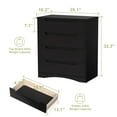 thumbnail image 4 of Aiho 4 Drawer Dresser, 32 "H Black Dresser with Cutout Handles for Bedroom, 4 of 12
