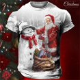 thumbnail image 1 of Camisetas de Navidad para hombre, ropa informal de manga corta, a la moda, para verano, 2024, 1 of 4