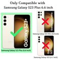 thumbnail image 2 of Zonrw Para Samsung Galaxy S23 Plus Funda Magnética Para Mujeres Niñas Suave Lindo Marco De Onda Forma Rizada Amor Corazón Chapado De Lujo Funda Para Teléfono Compatible Con Magsafe Contraportada A Pru, 2 of 5