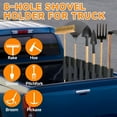 thumbnail image 3 of uyoyous Shovel Holder for Truck 8-Hole Shovel Mount Metal Trailer Tool Rack with 8 Tool Holes for Shovels, Hoes, Rakes, Trimmers, Lawn Tools, Landscape Hand Tools (Bed & Box Mount), 3 of 7