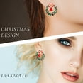 thumbnail image 6 of Gymnture Xmas Enamel Wreath Earrings Rhinestone Bow Bell Dangle Crystal Jewelry, 6 of 11