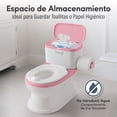thumbnail image 4 of BEBBLY Bañito Entrenador Infantil con Sonido Musical Portarrollo y Almacenamiento Asiento Antiderrapante para Niños y Niñas de 6 Meses a 3 Años Fácil de Limpiar Ideal para Aprender a Ir al Baño, 4 of 7