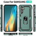 thumbnail image 2 of for A54 Case Samsung A54 5G Case, [ Military Grade ] Shock-Absorption Bumper Cover Samsung A54 Anti-Scratch Case with Ring Car Mount Kickstand for Samsung A54/A54 5G - Teal, 2 of 12