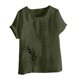 thumbnail image 4 of Camisetas de Manga Corta para las Mujeres Impreso Botón de Manga Corta Camiseta Blusa Poliéster, Ropa Casual Mirar Superior para las Mujeres, 4 of 8