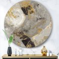 thumbnail image 2 of Designart 'Glam Gold Desert Neutral' Glam Metal Circle Wall Art, 2 of 3