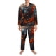 thumbnail image 3 of Balery Cute Maple Leaf Koala Pijama para Hombre de Dos Piezas con Manga Larga, Conjunto de Dormir y Descanso Suave con Bolsillos-Small, 3 of 7