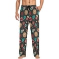 thumbnail image 4 of Top-kevin Hand Drawn Planets Space Pajama Pants for Men Men's Pajama Pants Mens Pajama Bottoms with Drawstring, 4 of 13