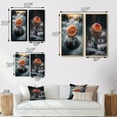 thumbnail image 4 of Designart "Light Orange Gerbera in Winter Bloom II" Gerbera Framed Wall Art Set Of 2 - Orange Floral Framed Canvas Set For Living Room Decor, 4 of 7