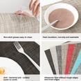 thumbnail image 4 of Cotton And Linen Blend Washable Farmhouse Dining Table Mat,Neutral Cloth Placemats Heat Resistant Easy to Clean Wipeable Modern Outdoor Placemats for Kitchen Dining Patio Table, 4 of 5