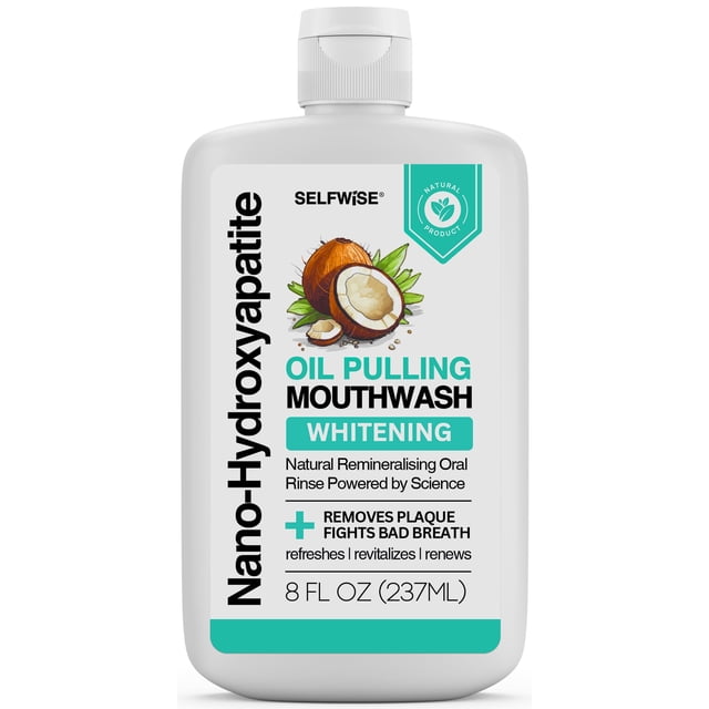 Enjuague bucal SELFWISE con aceite de nanohidroxiapatita y blanqueador