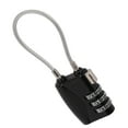 thumbnail image 3 of TSA Approved , Password Cable Lock 3 Dial Combination Black Zinc Alloy Steel Wire  For Suitcase Baggage Cabinet Locker, 3 of 8