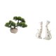 thumbnail image 5 of Esculturas Artificiales De Gatos Bonsái, Estatuas De Animales Con Vegetación, Planta Artificial, Regalo De Boda, Centros De Mesa Coleccionables, Decoración Para Comedor O Repisa., 5 of 8