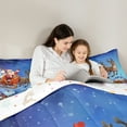 thumbnail image 4 of Castle Fairy Xmas Santa Claus Deer 7-Piece Twin Bedding Sets for Kids Children Boys Girls,Happy New Year Bedding Comforter Set,Merry Christmas Breathable Sheet Sets,Luxury Bedroom Decor, 4 of 8