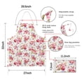 thumbnail image 7 of Pioneer Flower Floral Print Pattern Apron-Garden Aprons for Women with Pockets-Cotton Linen Waterproof Kitchen Cooking Gardening Aprons Adjustable for Kitchen,Cooking,BBQ and Salon 33x27 Inch, 7 of 7