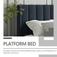 thumbnail image 5 of AUFANK Queen Bed Frame Upholstered Platform with Wooden Slats, Noise-Free, Dark Grey, 5 of 7