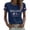 Navy, variant on Women's British Flag Print Short Sleeve Round Neck T Shirt Casual Comfortable Tee Top For Ladies Fashion Apparel Red XXL