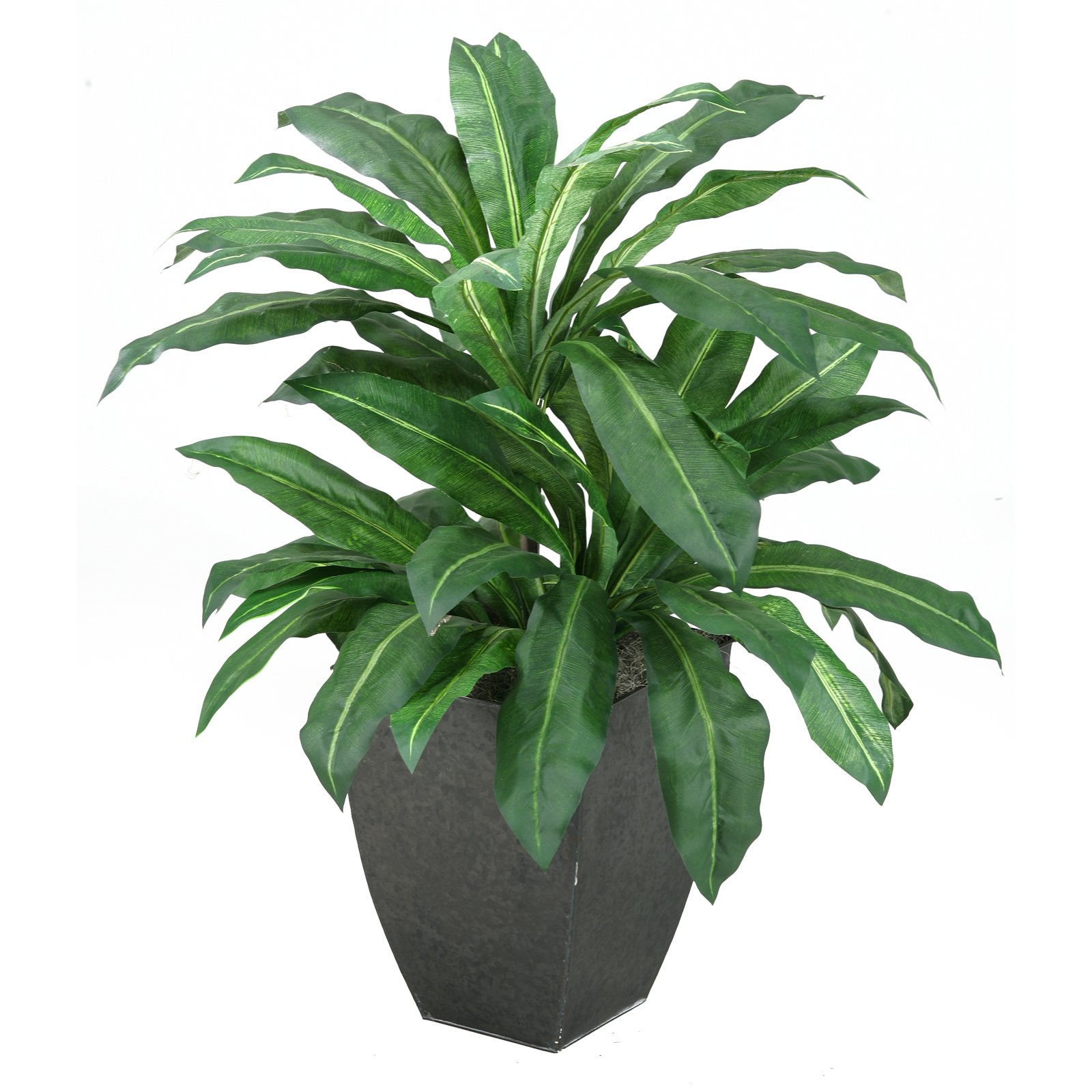 D&W Silks Birdnest Palm Silk Planter