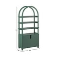 thumbnail image 3 of Walker Edison Modern Arched Cabinet Bookcase with Storage, Green, 3 of 12
