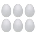 thumbnail image 1 of Huevos de Pascua de espuma, versátiles, lisos, para pintar, para rellenar cestas, hechos a mano 6 piezas de 15 cm, 1 of 8