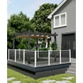 thumbnail image 6 of Senfot 10'x10' Aluminum Pergola with Retractable Canopy UV Waterproof Outdoor Patio Sun Shade Cover for Deck Backyard, 6 of 8