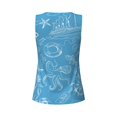 thumbnail image 5 of PAYOHTO Summer Tank Tops for Women Blue Nautical Marine Themed Workout Sleeveless Shirts, 5 of 8