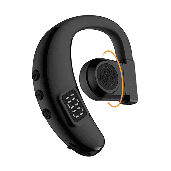 Hmusic 20H Wireless Headset, Bluetooth 5.4 with Noise Cancelling Mic and Pure-HD Sound, Open-Ear Comfort Earpiece for Driving, Work, Transcription