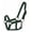 Green, variant on Mini Nylon Halter w/ Nickel Plated Hardware (Pink)