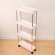thumbnail image 4 of GOOHOCHY Estante de almacenamiento de plástico multicapa para baño, multifunción, para cocina y baño (blanco, 4 capas), 4 of 8