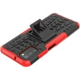thumbnail image 5 of Case for Samsung Galaxy A03S, Tyre Pattern Design Hybrid TPU+PC Material Double Layer Protection Shockproof Cover with Kickstand Phone Case for Samsung Galaxy A03S XC Red, 5 of 14
