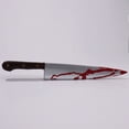 thumbnail image 5 of Realistic Fake Knife Prop, 17.72 Inch Plastic Halloween Prank Weapon with Wood-Grain Handle & Rivet Details for Costume Party Haunted House Decor - 1Pc, 5 of 6