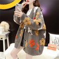 thumbnail image 6 of Flower Sweater Coat for Women Autumn and Winter New Loose and Lazy Style Knitted Cardigan Top, 6 of 8