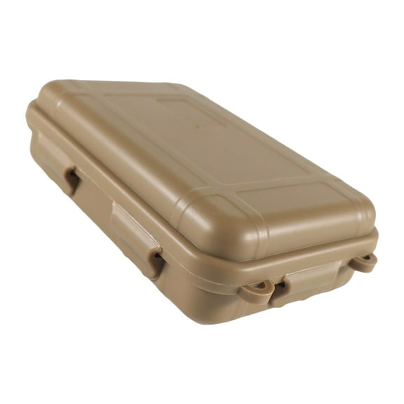 URTERYSER Outdoor Watertight Sealed Survival Box Container Camping Hiking Travel Storage Box Survival Tool Storage Container Case Mud color