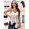 thumbnail image 4 of Avidlove Bralettes for Women Sexy Lace Tank Top Cami Undershirt Lingerie, 4 of 5