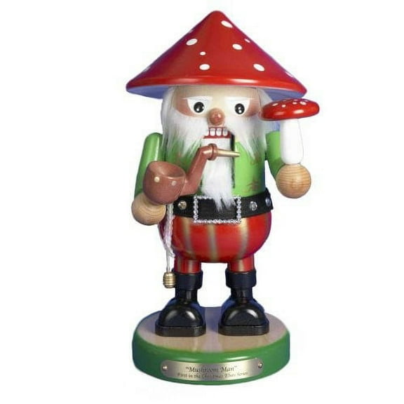 Steinbach Nutcracker Christmas Elves Series #1, Handmade German Decoration, Mushroom Man, 12.5"