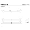 thumbnail image 2 of Kingston Brass GB1424CSW Made To Match 24-Inch x 1-1/4-Inch O.D. Stainless Steel ADA Grab Bar in White, 2 of 5