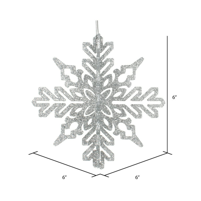 Silver Snowflake Glitter C6-3-2