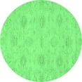 thumbnail image 1 of Ahgly Company Indoor Round Oriental Emerald Green Traditional Area Rugs, 8' Round, 1 of 4