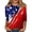 C-Red27, variant on DHFJKG 3/4 Sleeve Shirts For Women Independence Day Round Neck Graphic Tee 4Th Of July 250 Years Anniversary USA T Shirt