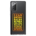 thumbnail image 1 of DistinctInk Clear Shockproof Hybrid Case for Galaxy Note 20 ULTRA (6.9" Screen) - TPU Bumper Acrylic Back Tempered Glass Screen Protector - Swing Salsa Rumba Cha Cha Waltz in Heels, 1 of 3
