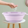 thumbnail image 2 of Bassin Portable en Plastique Pliable pour la Maison (Violet), 2 of 8