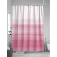 thumbnail image 5 of Fsddascl Pink White Ombre Shower Curtain Set - 60" x 72" Washable Bathtub Curtain with 12 Hooks, Romantic Funny Abstract Striped Lines Waterproof Fabric Stall Shower Curtains for Bathroom/Bathtub, 5 of 6