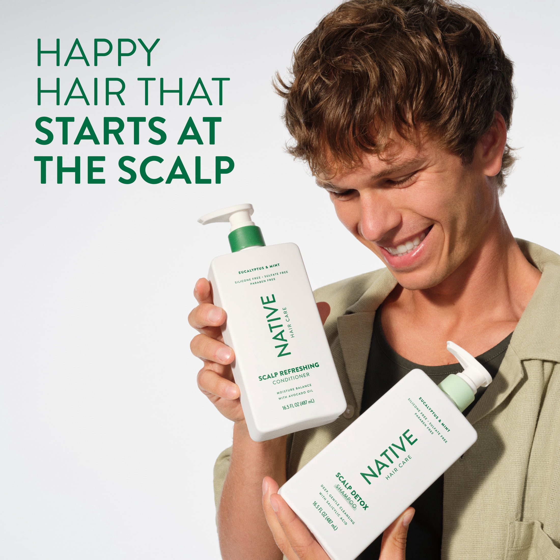 Native Scalp Detox Shampoo Eucalyptus & Mint with Salicylic Acid, Sulfate Free 16.5 fl oz