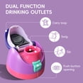 thumbnail image 3 of 2Pcs Replacement Cap for Owala Freesip+2Pcs Water Bottle Holder Carrier with Shoulder Strap,One Button Water Bottle Top Lid and Straws,LeakProof (black and purple), 3 of 8