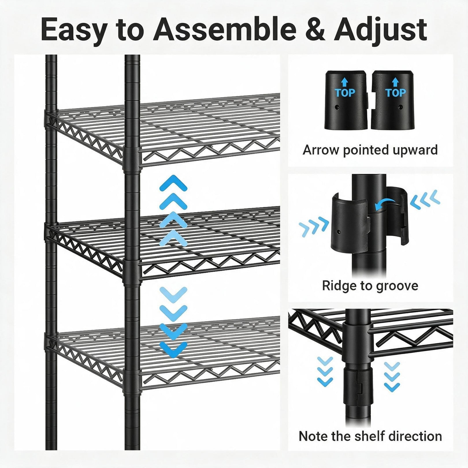 Sailvan 640LBS Heavy Duty Rolling Clothes Rack, 47" Garment Rack with Wheels, Metal Freestanding Portable Closet, 2 Hanging Rods & 3 Shelves,Black