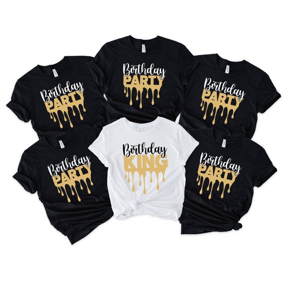 Birthday King Shirt Birthday Party TShirts Custom Birthday Tees Family Group Shirts Birthd