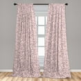 thumbnail image 2 of Jungle Themed Window Curtains, Romantic Autumn Vibes Branch and Berry Pattern with Neutral Colors Boho, Lightweight Decor 2-Panel Set with Rod Pocket, Pair of - 28"x63", Blush Dried Rose, by Ambesonne, 2 of 3