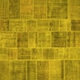 thumbnail image 1 of Ahgly Company Indoor Square Patchwork Yellow Transitional Area Rugs, 4' Square, 1 of 4